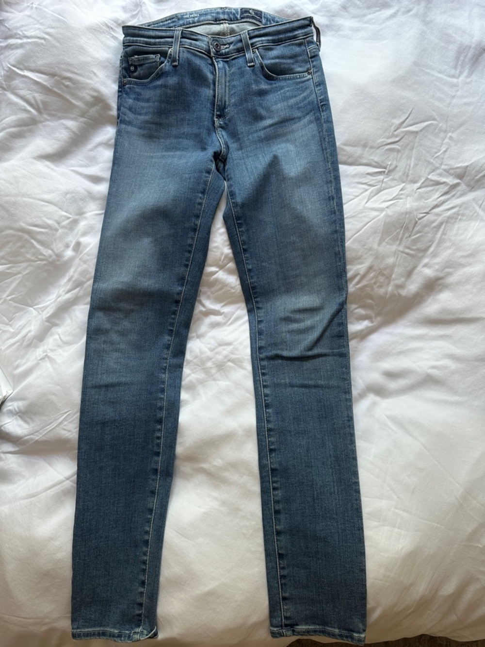 AG Adriano Goldschmied Skinny Jeans in Faded Blue